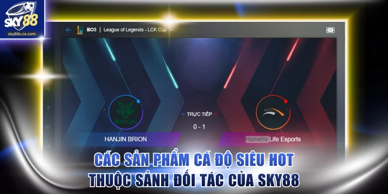 Các sản phẩm cá độ siêu hot thuộc sảnh đối tác uy tín của SKY88