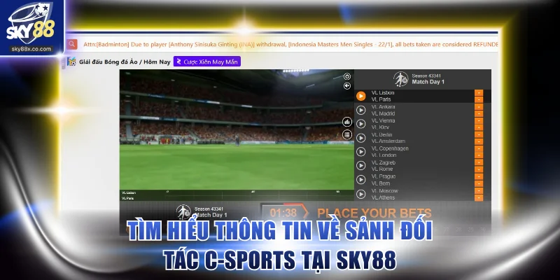Tìm hiểu thông tin thú vị về sảnh đối tác C-Sports tại SKY88