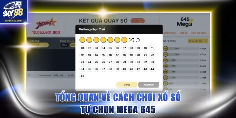 Tổng quan về cách chơi xổ số tự chọn Mega 645